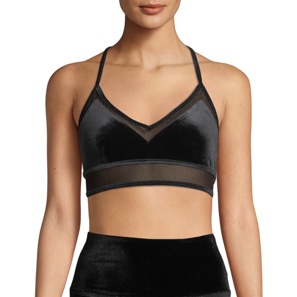 Alo Velvet Mesh Bra